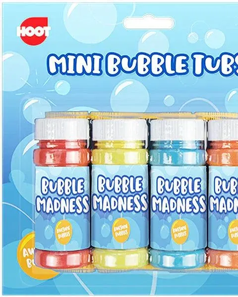 Hoot Mini Bubble Tubs 50Ml Assorted 4 Pack Age- 3 Years & Above