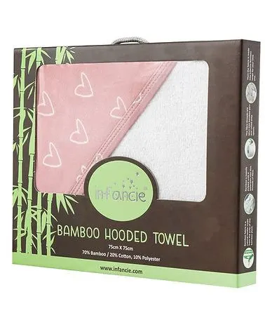 Motherschoice Bamboo Hooded Towel ( 75 cm x 75 cm) Age- Newborn to 4 Years Pink IT4719