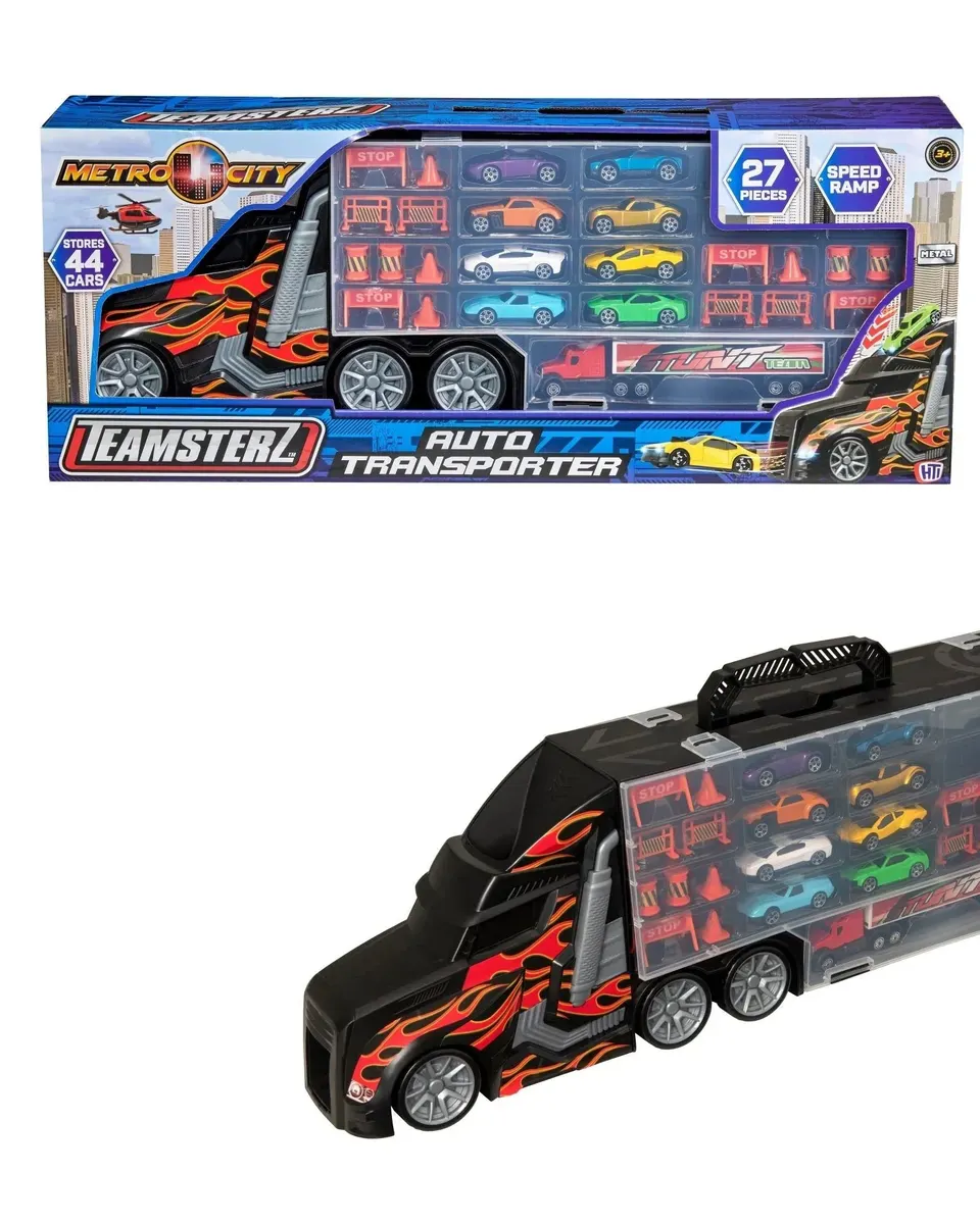 Teamsterz Metro City Auto Transporter + 8 Cars Multicolor Age- 3 Years & Above