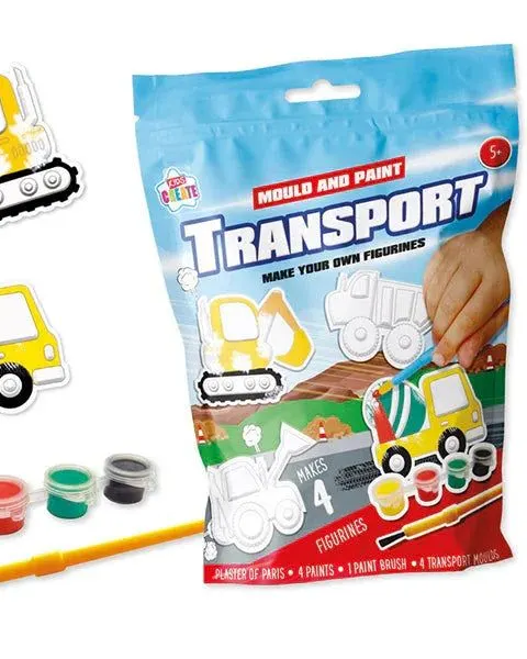 Pibi Kids Create Mould & Paint Transport Figurines Age-3 Years & Above