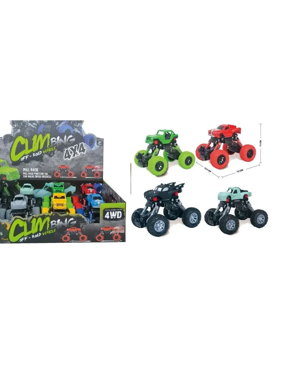 KLX 4 x 4 Rock Climbing Pullback Offroading Jeep Car Assorted Age- 3 Years & Above