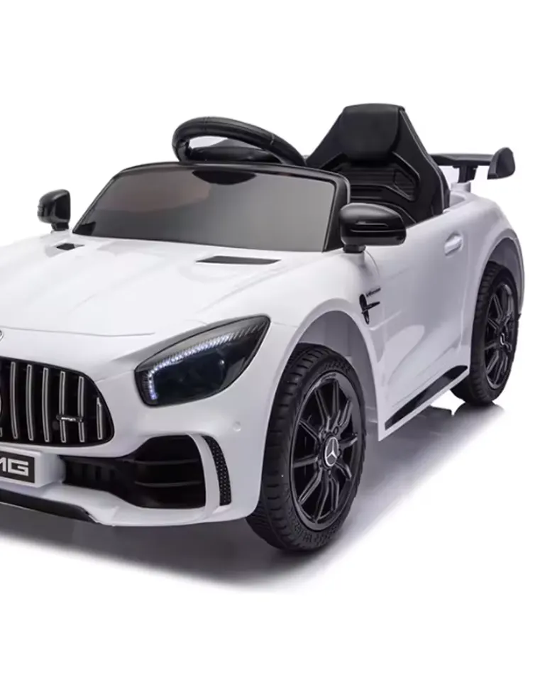 Mercedes AMG GTR 12V Kids Ride-On Car with Remote Control, Bluetooth & LED Lights White Age- 3 Years & Above
