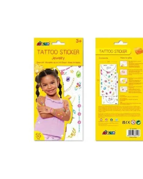 Avenir Tattoo Stickers -Jewelry Multicolor Age-3 Years & Above