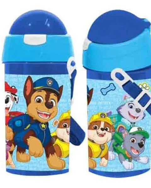 Paw Patrol Flip-Top Straw Water Bottle Age- 3 Years & Above