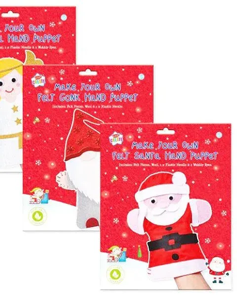 PlayWhite Kids Create Make Your Own Christmas Hand Puppet Assorted Age- 3 Years & Above Age-3 Years & Above