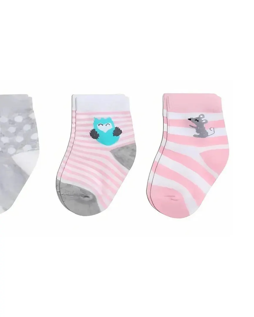 Motherschoice Baby's Printed 3-Pack Socks Age- Newborn to 6 Months IT3936