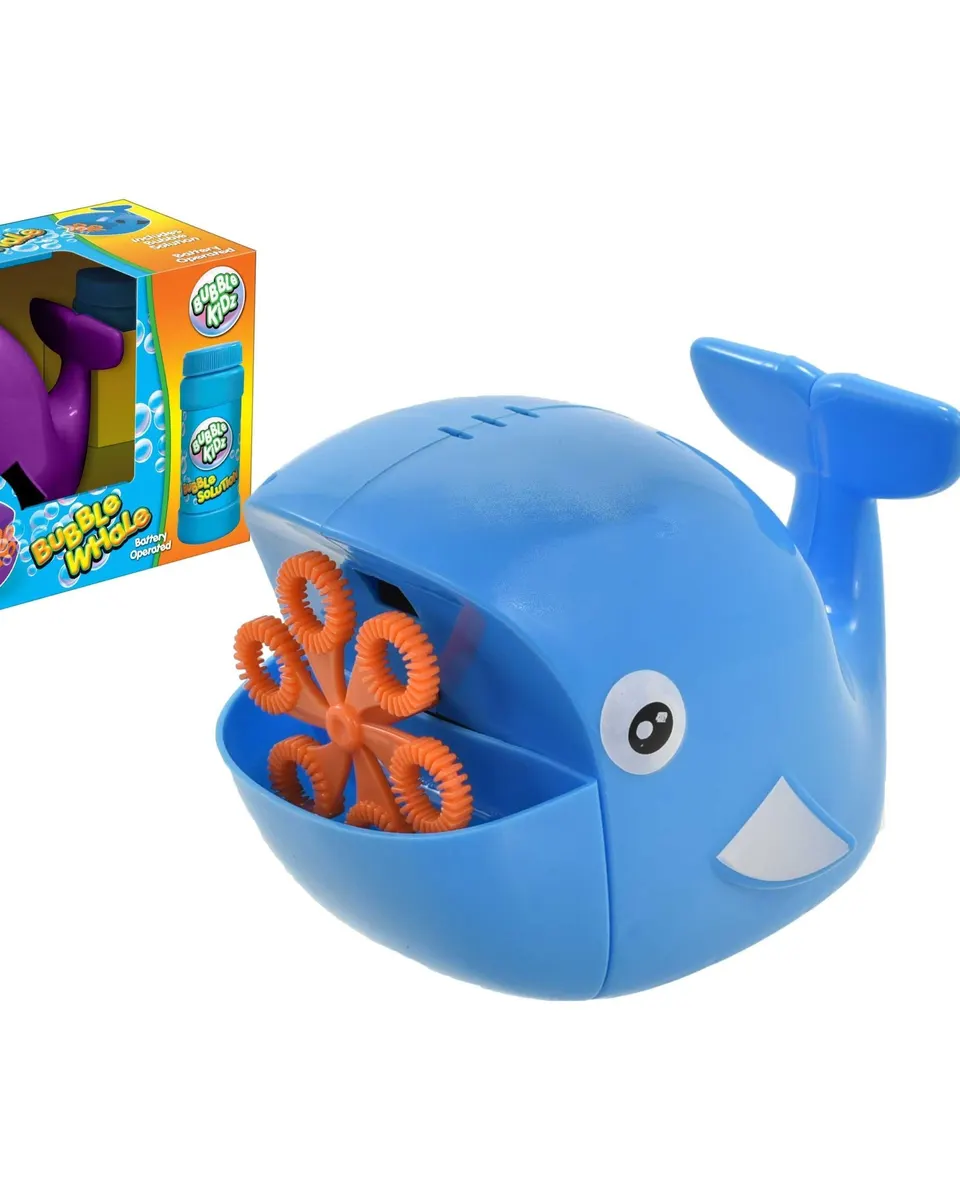 Bubble Kidz Whale Shape Bubble Machine With Bubble Liquid Assorted Age- 3 Years & Above