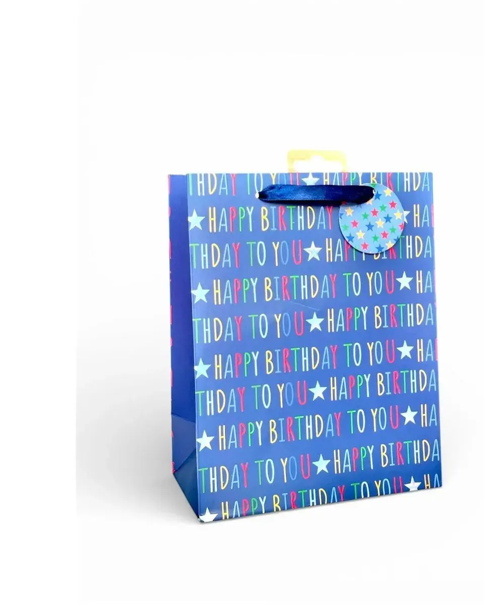 Tiger Feet Girly Gift Bag Text Medium