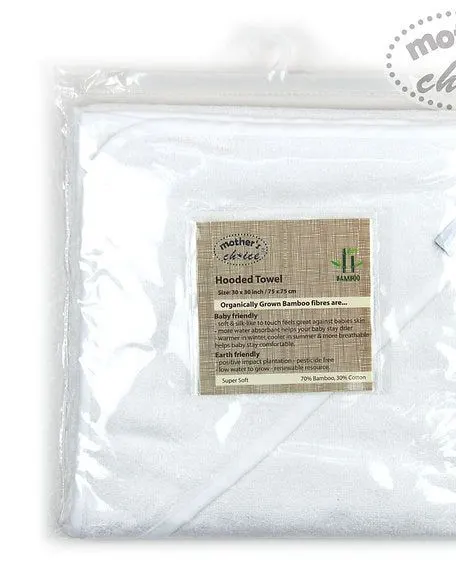 Motherschoice Baby 3D Hooded Towel White Age- Newborn to 4 Years IT3510