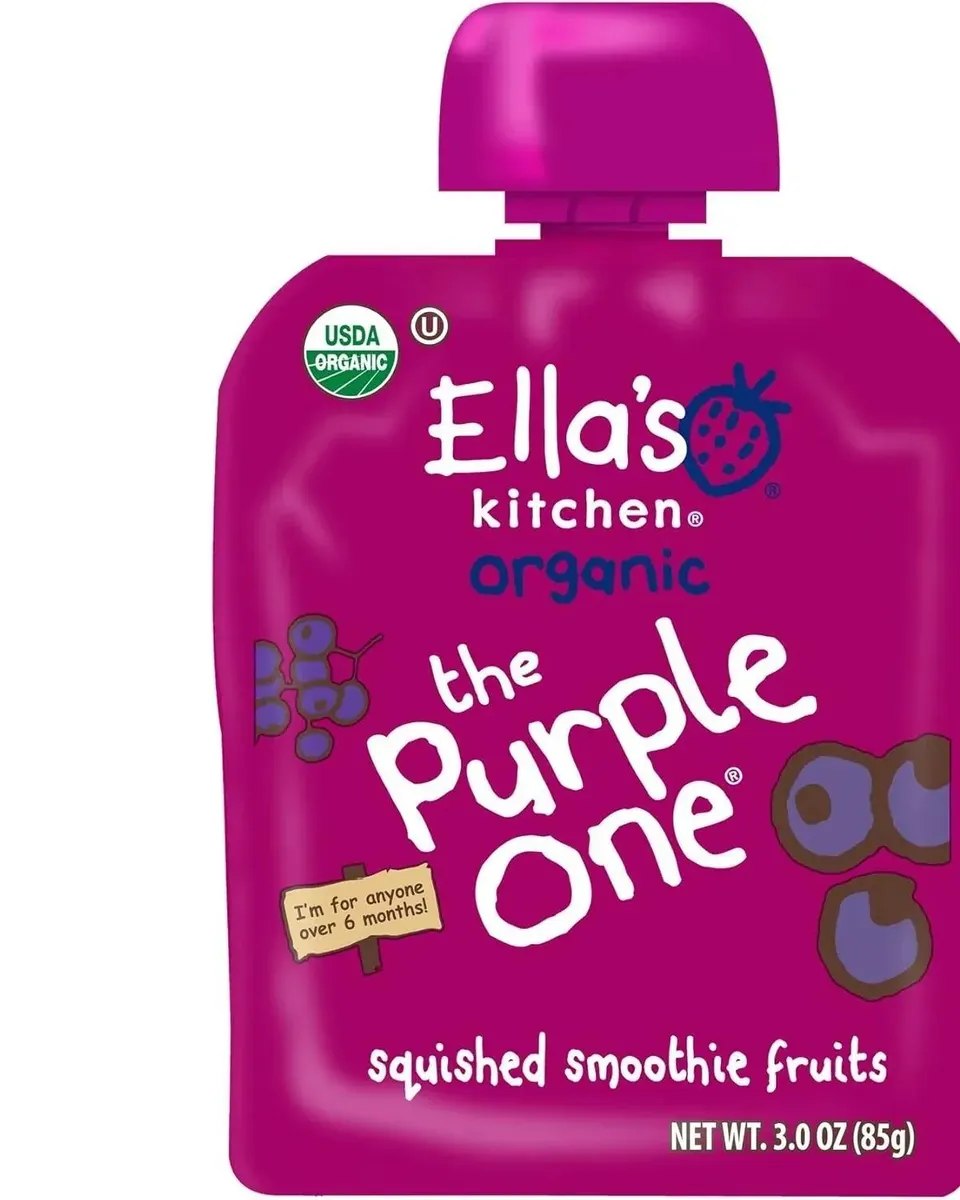 Ella's Kitchen Organic The Purple One Squished Smoothie Berries 90 Grams # EK054 Age- 6 Months & Above