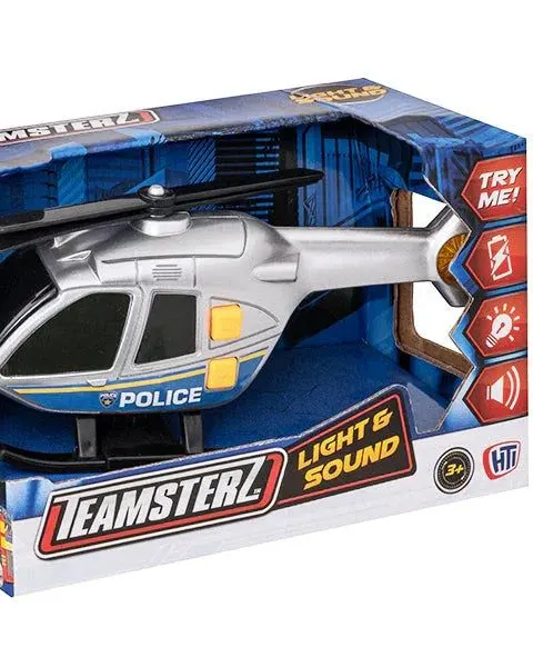 Teamsterz Light Up & Sound Police Helicopter Toy Age-3 Years & Above