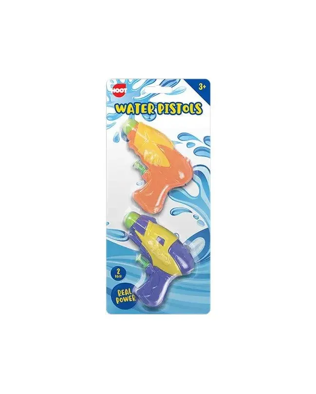 Hoot Assorted Colour Powerful Water Pistols 2 Pack Age- 3 Years and Above