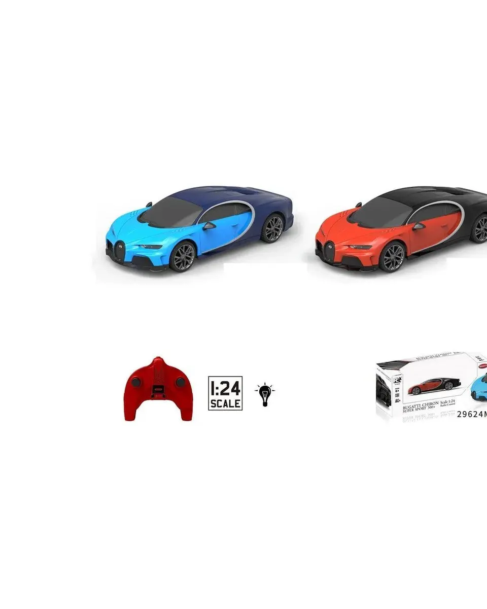 1:24 Scale Bugatti Chiron Battery-Body: 3*1.5V Aa Battery, Not-Included Control - 2 X 1.5Aa, Not-Included Color - Yellow & Orange Age- 4 Years & Above