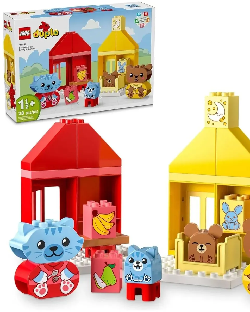 Lego Daily Routines: Eating & Bedtime Building Blocks Multicolor Age- 18 Months & Above