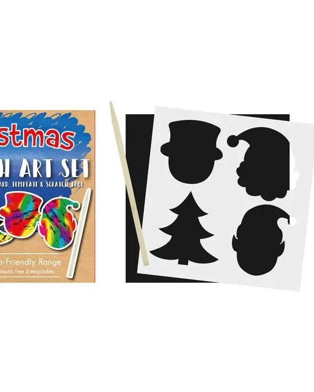 Pibi Mini Christmas Magic Colour Scratch Eco Set 8.5 X 8.5 Cm Age-3 Years & Above