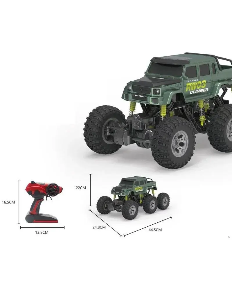 Pibi RC Offroading 6-Wheels Truck with 1:8 Scale & 2.4 Ghz Frequency 26611B Assorted Age- 4 Years & Above