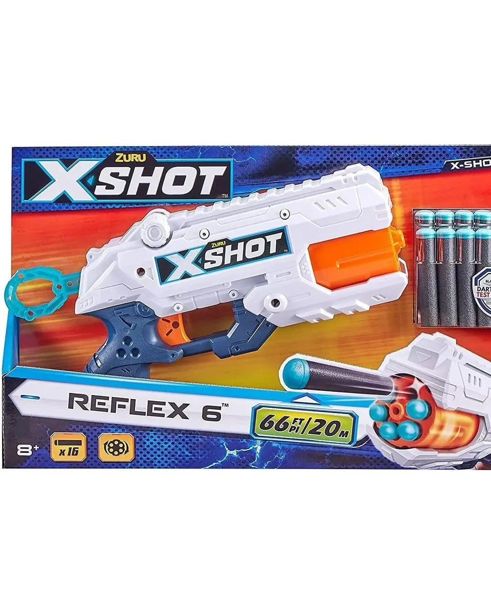 Zuru X-Shot Excel Double Reflex 6 Foam Dart Gun Blaster Age- 8 Years & Above