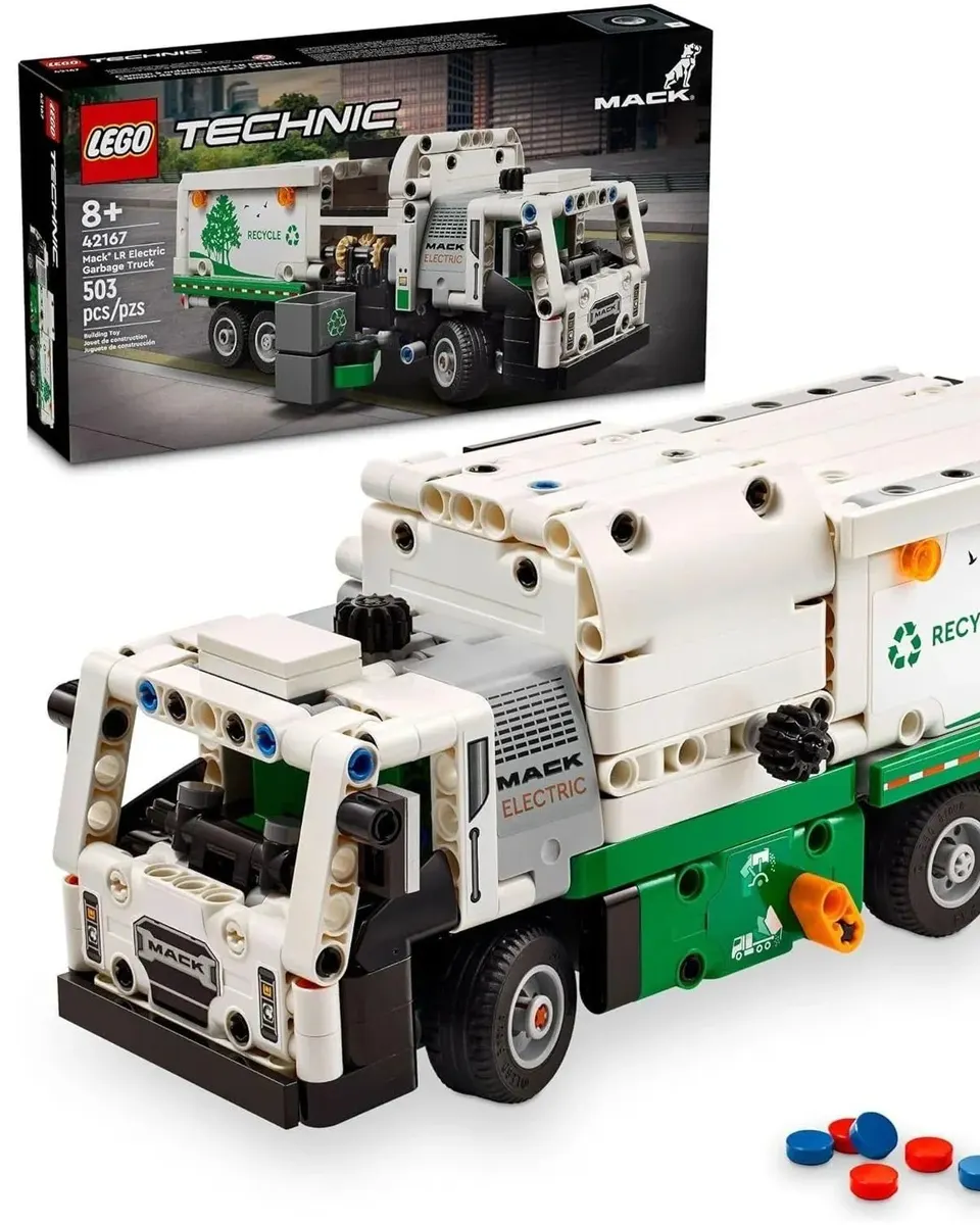 Lego Mack® LR Electric Garbage Truck Building Blocks Multicolor Age- 8 Years & Above