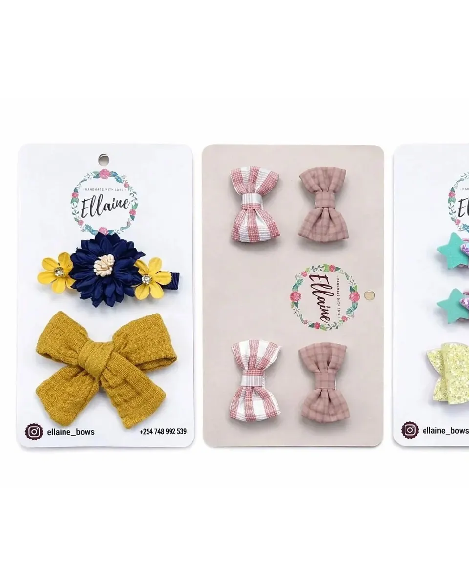 Ellaine Bows Asstd. Bow Hairclip Assorted Single Multicolor Age- 12 Months & Above