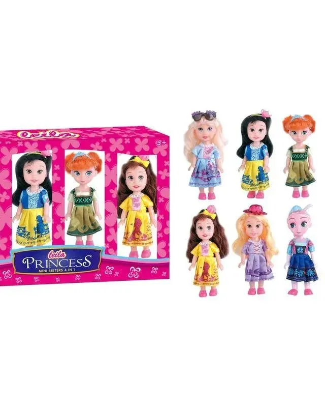 Power Joy 4-In-1 Leila Princess Mini Sisters Set of 6 Multicolor Age- 3 Years & Above