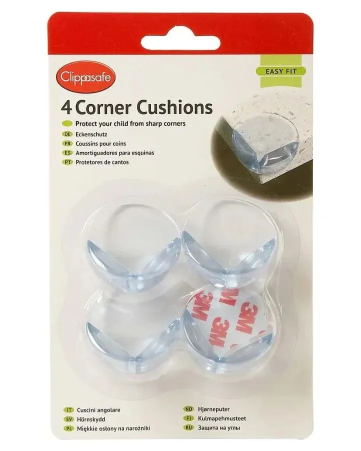 Clippasafe 4 Corner Cushions Transparent