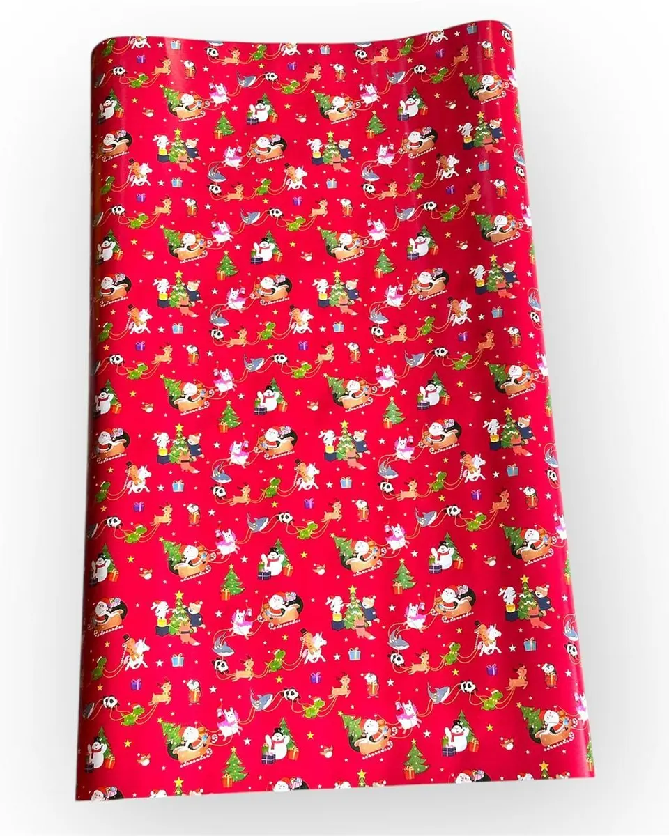 Pibi Christmas Santa Sleigh Gift Wrapping Paper 70 x 200 cm Age- Newborn & Above
