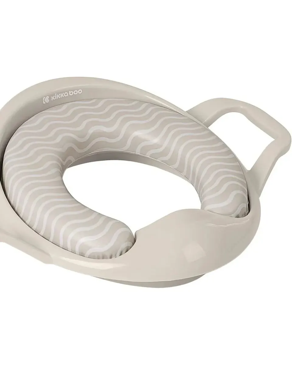 Kikkaboo Shape of Sea Toddlers Toilet Seat Adapter with Handles Beige Age- 12 months to 6 Years