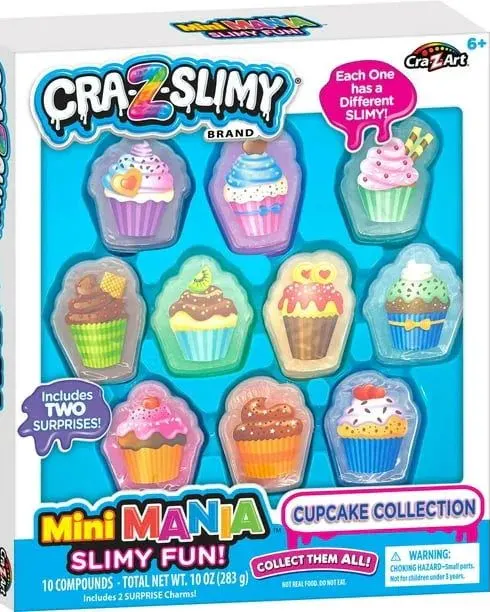 Cra-Z-Slimy Mini Mania Slimy Fun Cupcake Collection Multicolor Age-6 Years & Above