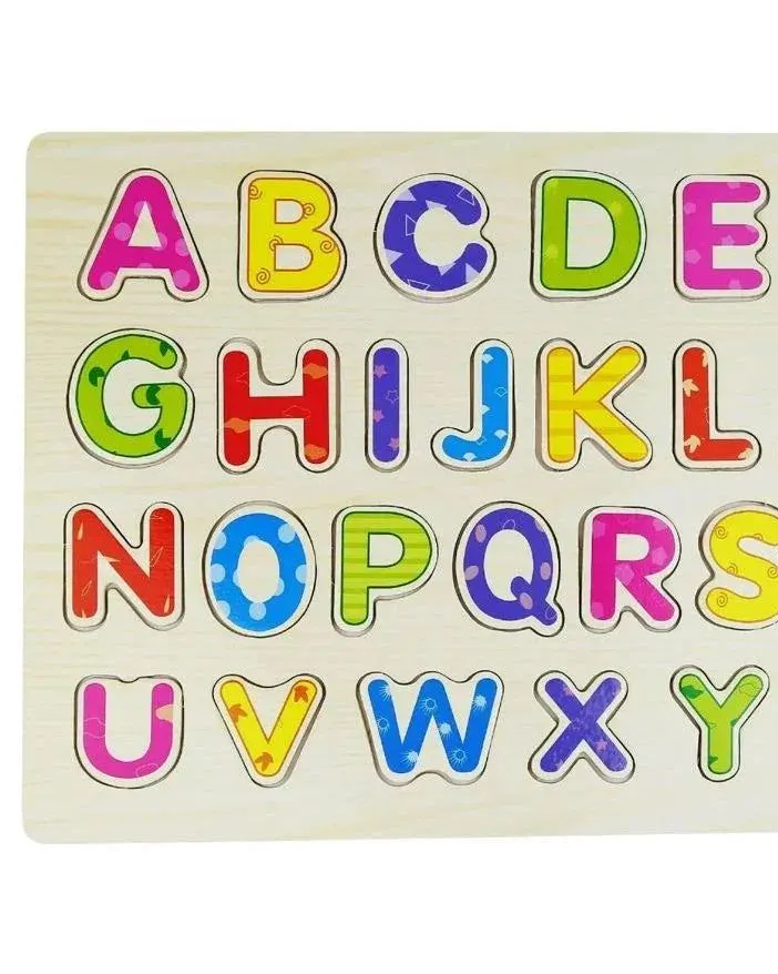Acool Toys Alphabet Wooden Puzzle A Multicolor Age- 18 Months & Above