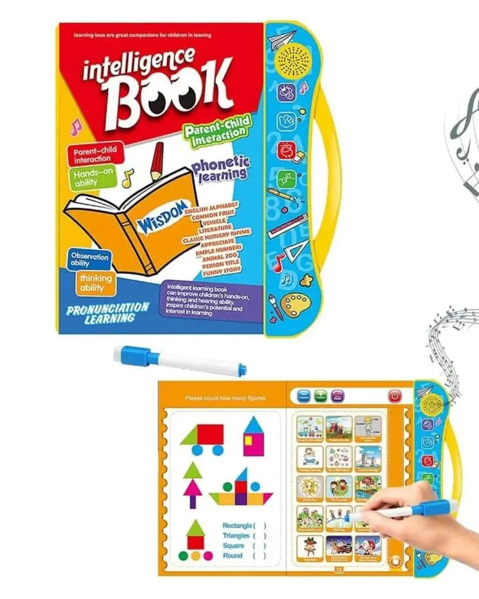 Pibi ABC Pronunciation Learning Electronic & Sound Fun Activity Book with Pen Yellow Age- 3 Years & Above