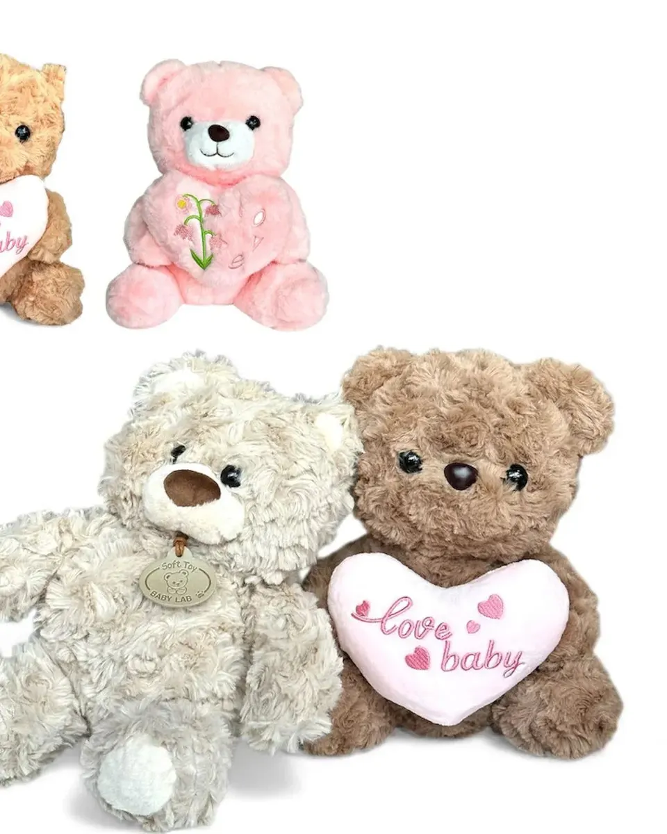 Pibi Cute & Supersoft Teddy bear 25cm Plush Toy (Assorted) Multicolor Age - Newborn & Above