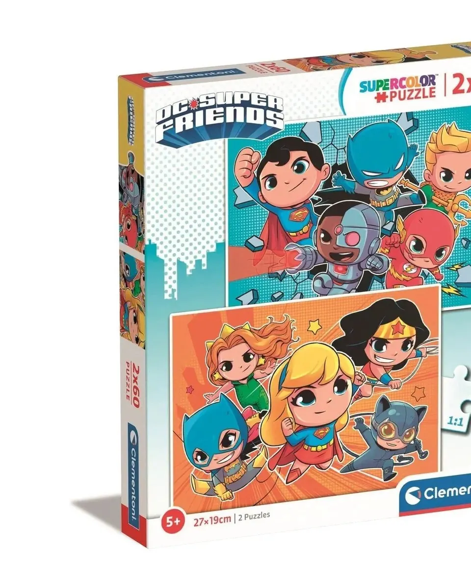 Clementoni DC Comics Superfriends Jigsaw Puzzle Paw Patrol 2x60pcs Age- 4 Years & Above