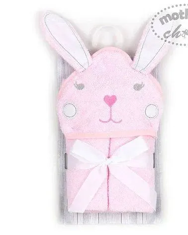Motherschoice Baby 3D Hooded Towel Bunny (84 x 84 cm) Pink Age- Newborn to 4 Years IT3862