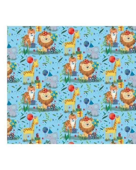 Simon Elvin Male Safari Animal Themed Gift Wrap