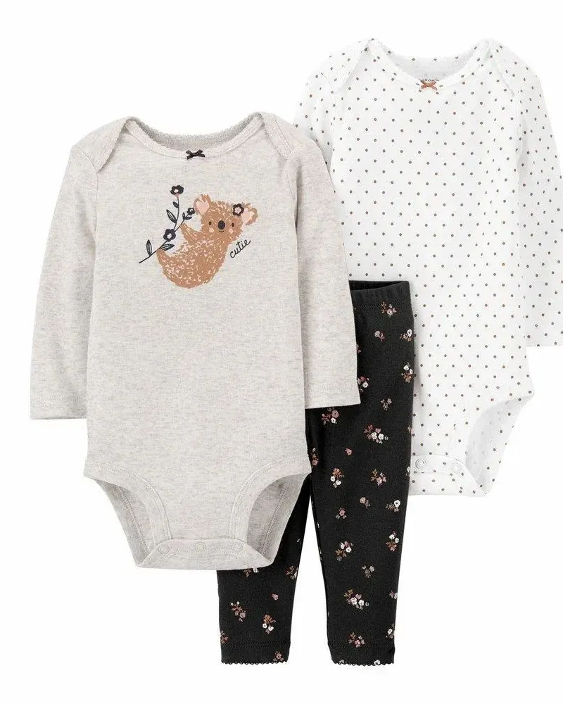Carter's Infants Girls 3-Piece Koala Outfit Set Multicolor 1M750610