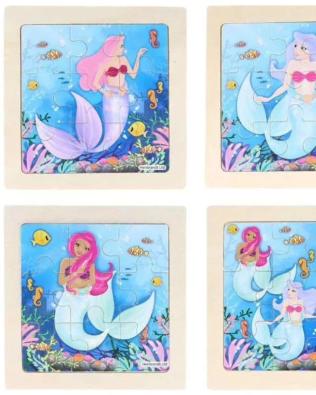 Pibi Puzzle Wooden Mermaids 11 Cm Pack of 1 Age-3 Years & Above