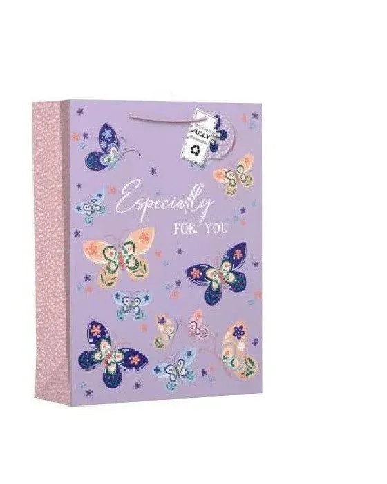 Giftmaker Butterflies Gift Bag XL Lilac