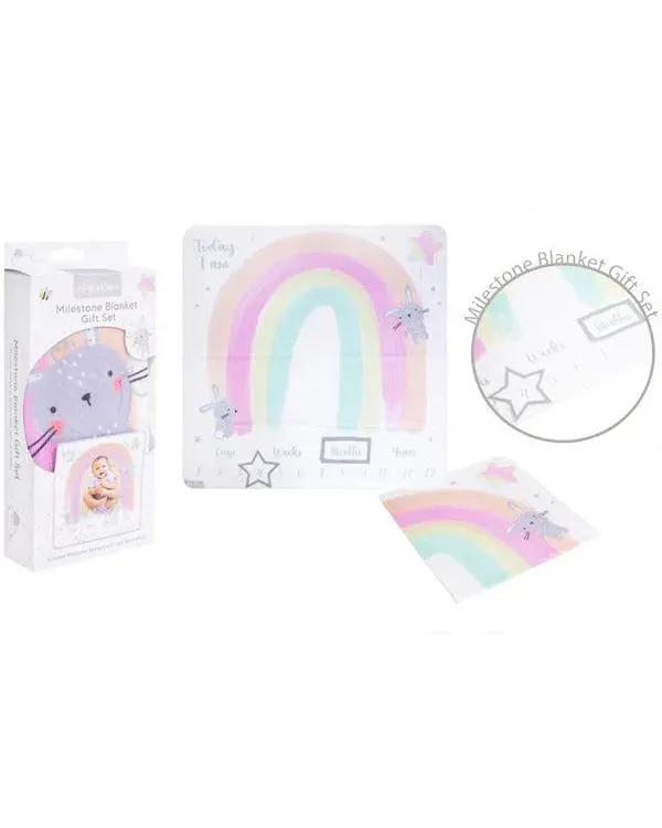 Pibi First Steps Baby Milestone Blanket 80Cm X 80Cm Age- Newborn & Above