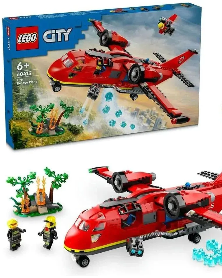 Lego Fire Rescue Plane Building Blocks Multicolor Age- 6 Years & Above