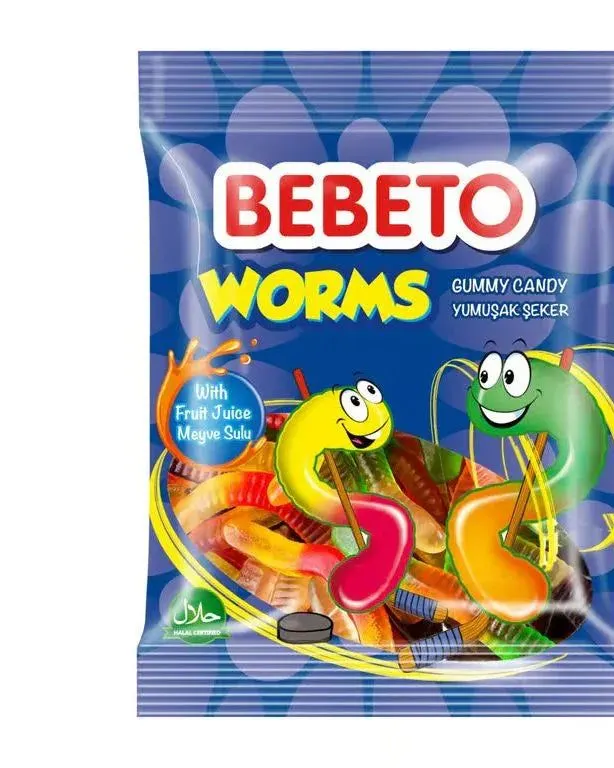 Bebeto Gummy Candy Worms 80G