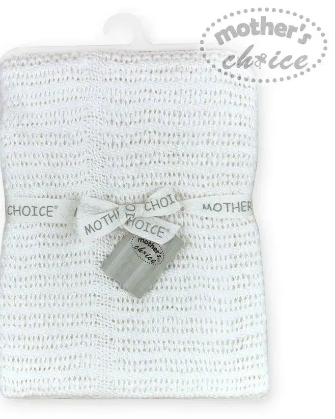 Motherschoice Cotton Cellular Baby Blanket - Wonderful White (70 x 90 cm) IT2921