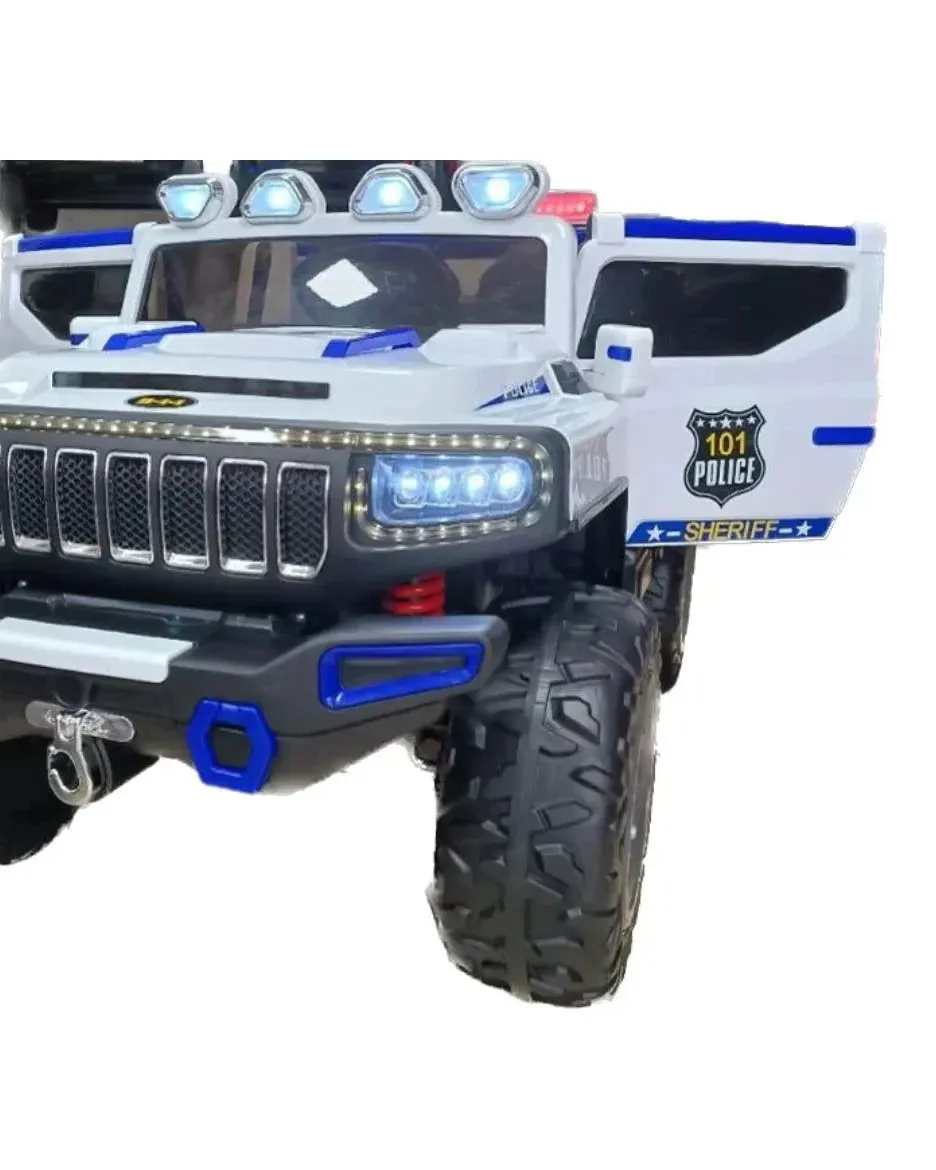 Toyzoona 4X4 Hummer Jeep Ride On Car Large with 4 Huge Wheels White Age- 12 Months & Above