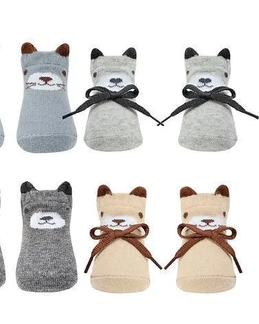Infancie Baby's 4 Pairs Rattle Socks Gift Box IT3965