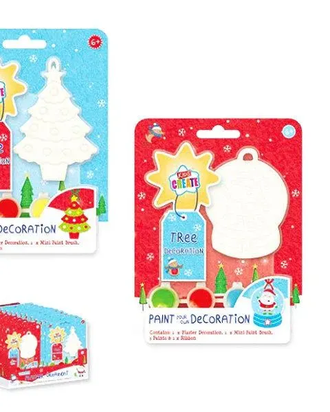 PlayWhite Kids Creative Paint Your Own Christmas Decoration Craft Kit Assorted Age- 3 Years & Above Age-3 Years & Above