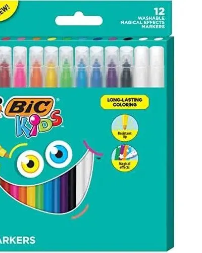 BIC Kids Magical Colouring Markers 12 Pack Age-3 Years & Above