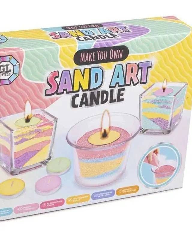 Pibi Gl Sand Art Candle Set Age-8 Years & Above