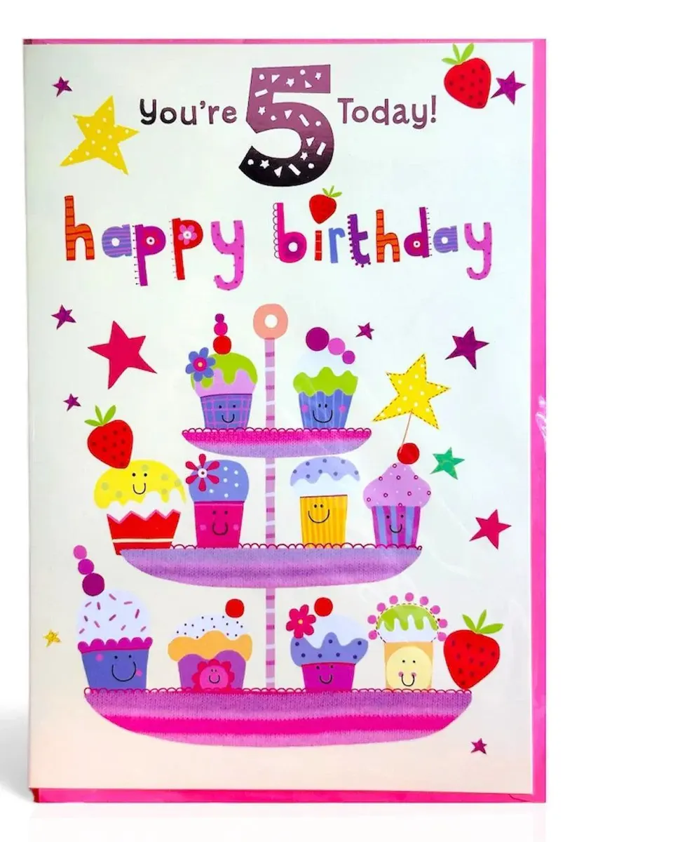 Simon Elvin C50 Birthday Assorted Cards Age 5