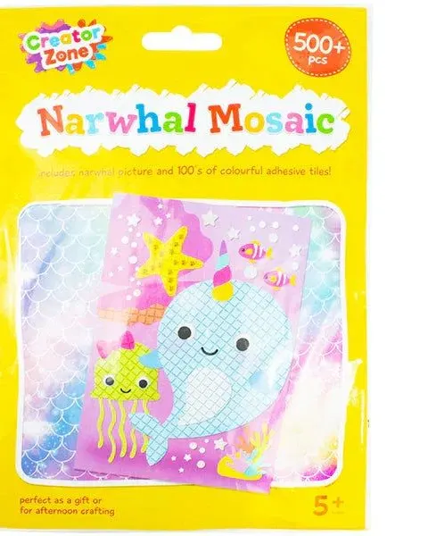 Creator Zone Make Your Own Narwhal Mosaic 500Pc Age-3 Years & Above