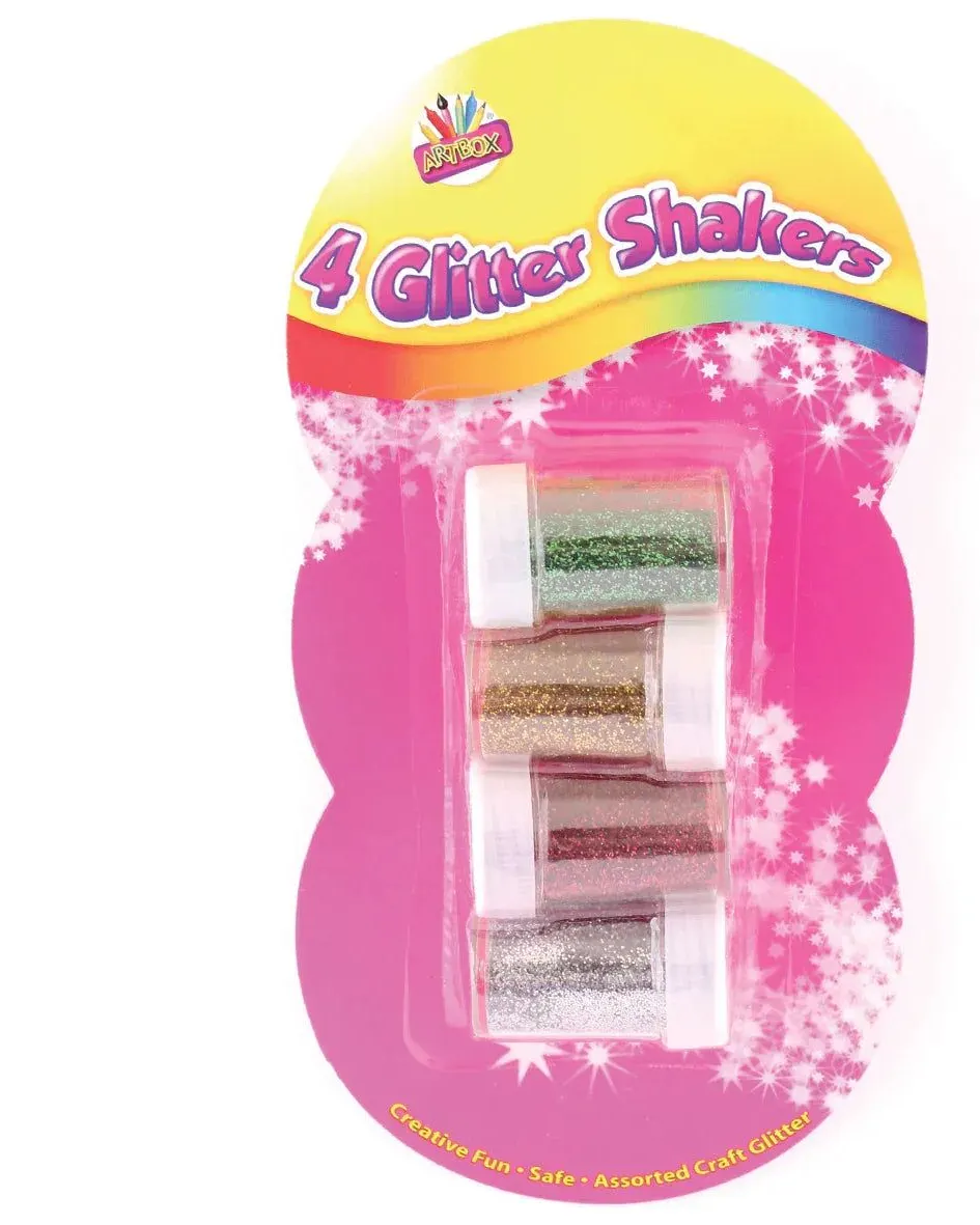 Artbox Assorted Colour Glitter Shakers 16G 4 Pack Age-3 Years & Above