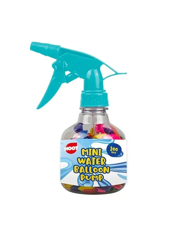 Hoot Mini Water Balloon Pump With Waterbombs 100 Pack Age- 3 Years and Above